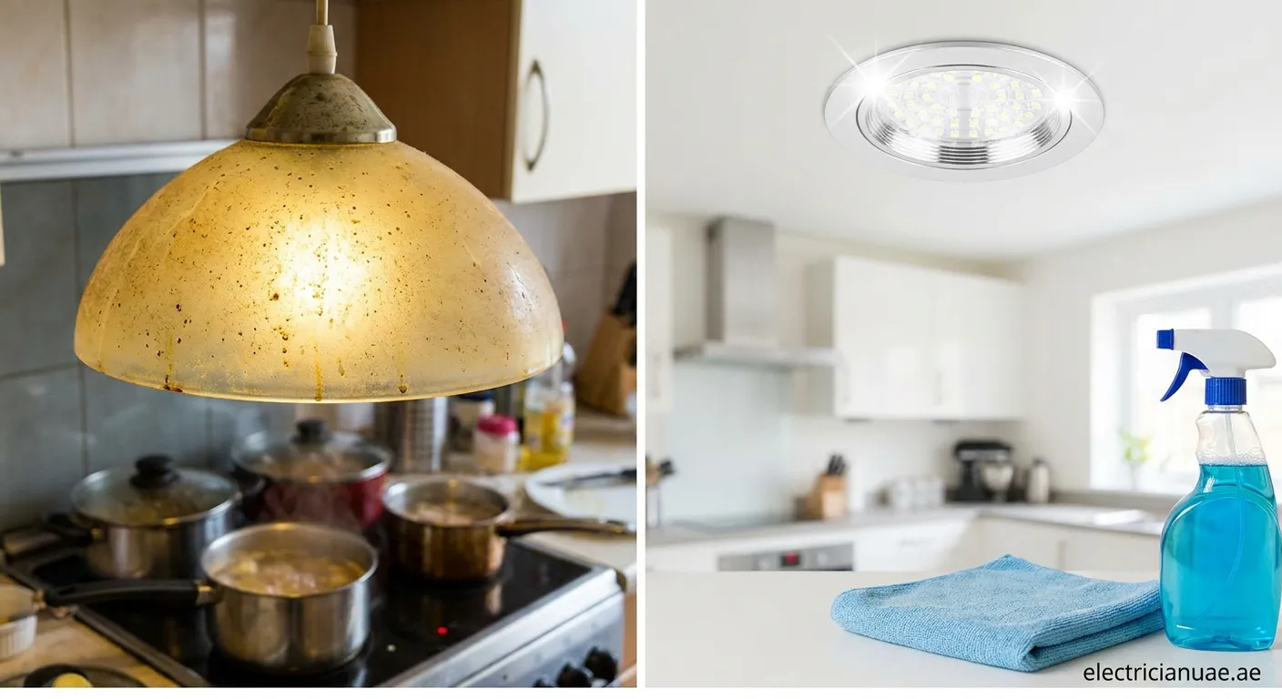 Why Your Kitchen Lights Are Greasy: Causes & Fixes